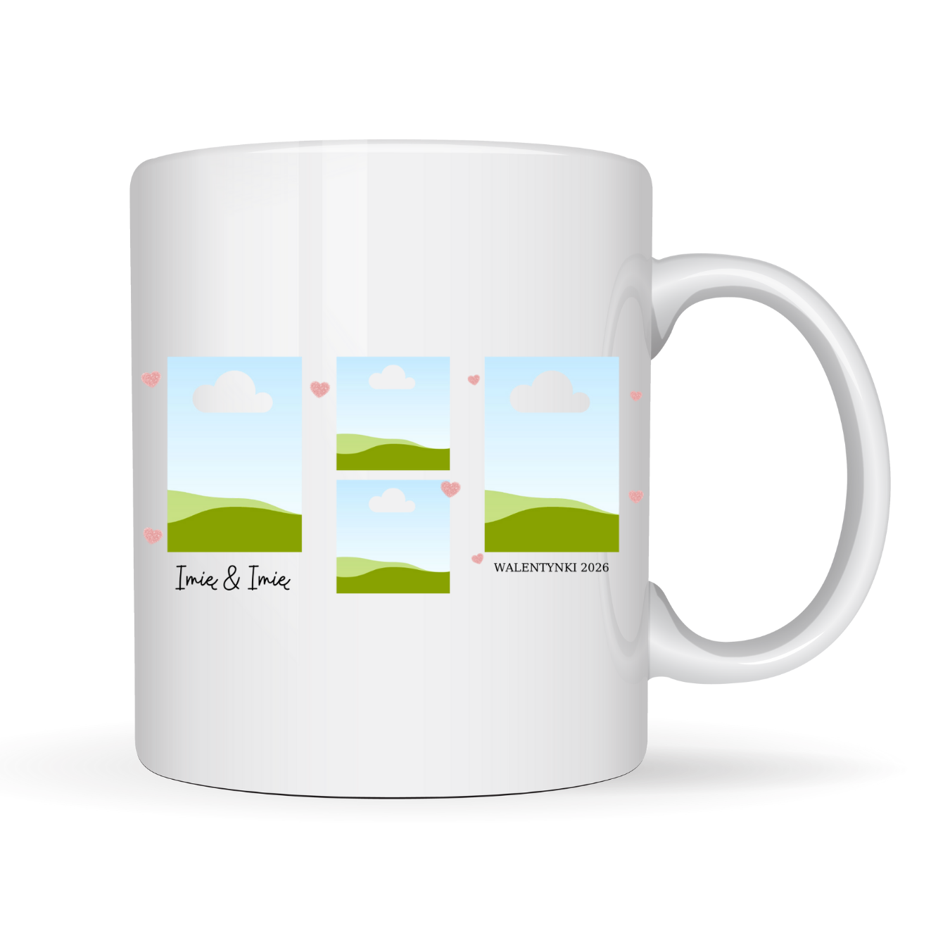 Kubek Personalizowany ,,Walentynki Kolaż Zdjęć" z imieniem