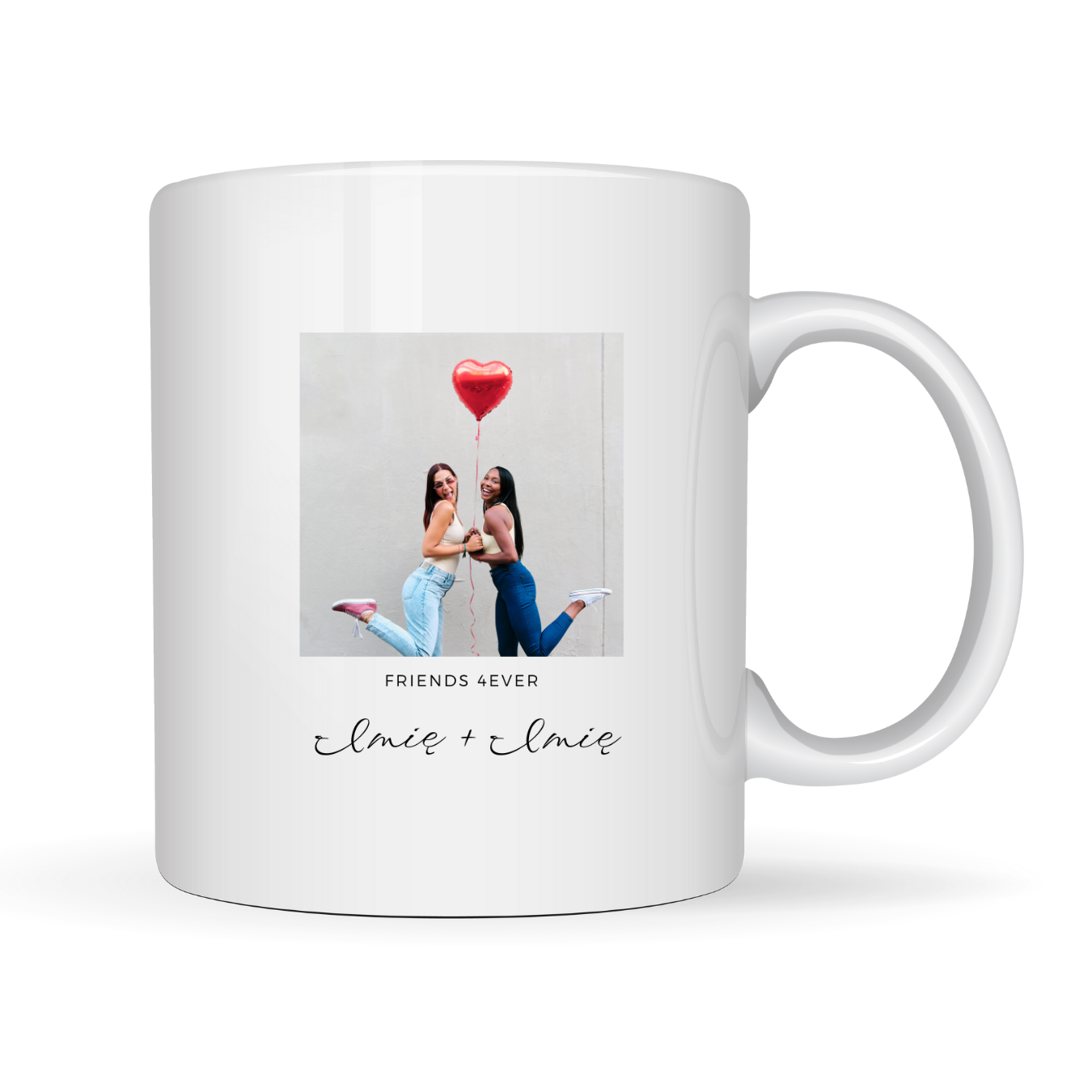 Kubek Personalizowany ,,Friends 4ever” z imieniem i zdjęciem