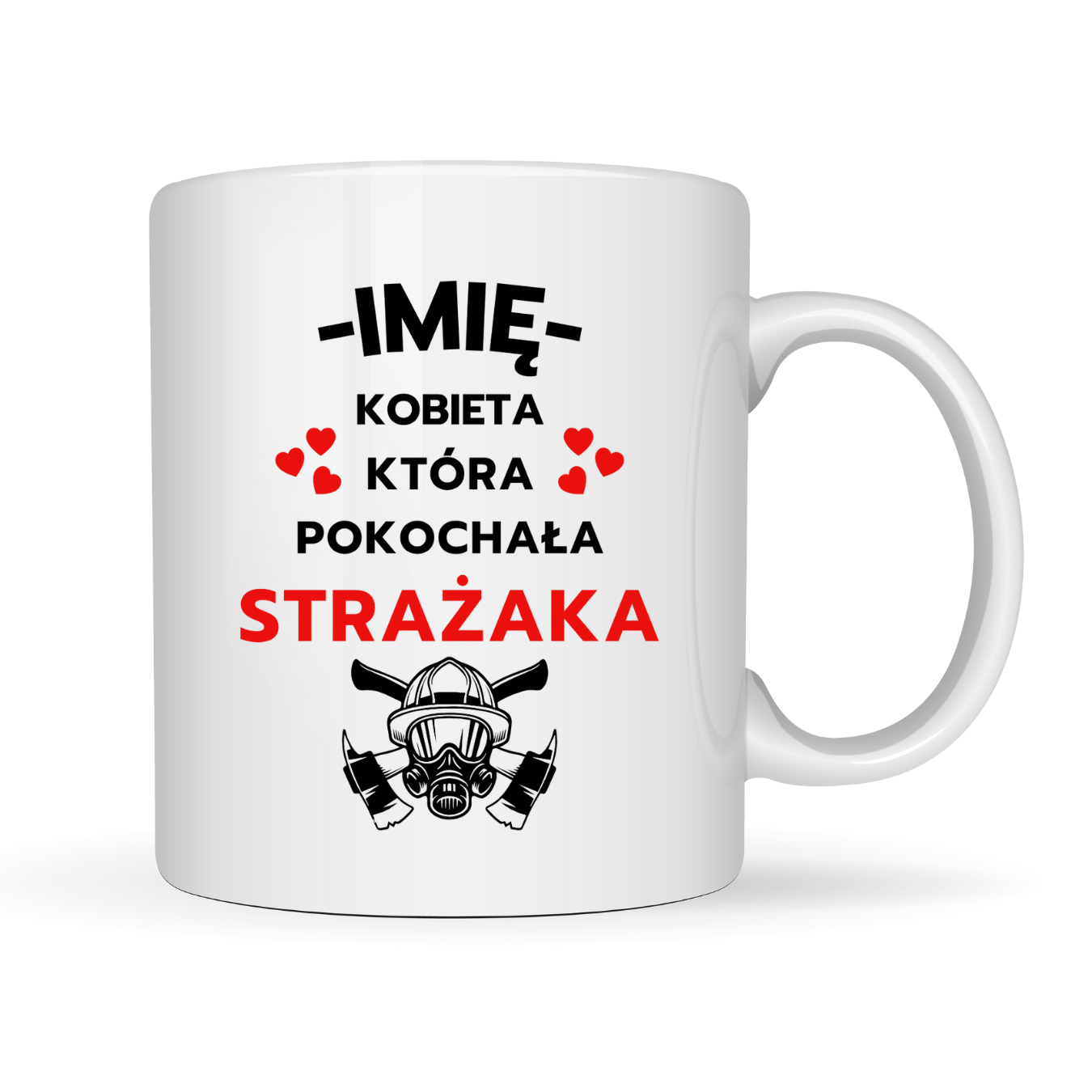 Kubek Personalizowany ,,Kobieta strażaka'' z imieniem