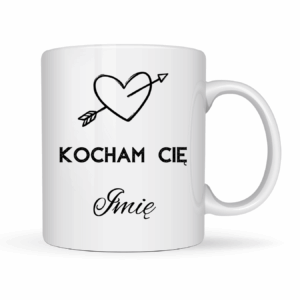 Kubek Personalizowany ,,Kocham Cię" z imieniem