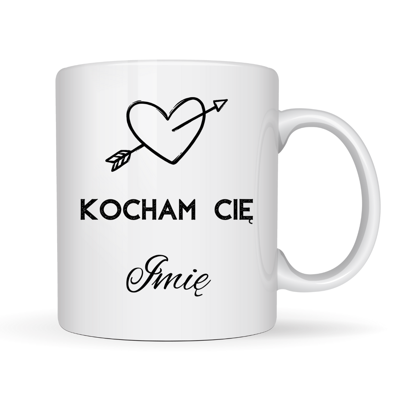 Kubek Personalizowany ,,Kocham Cię" z imieniem