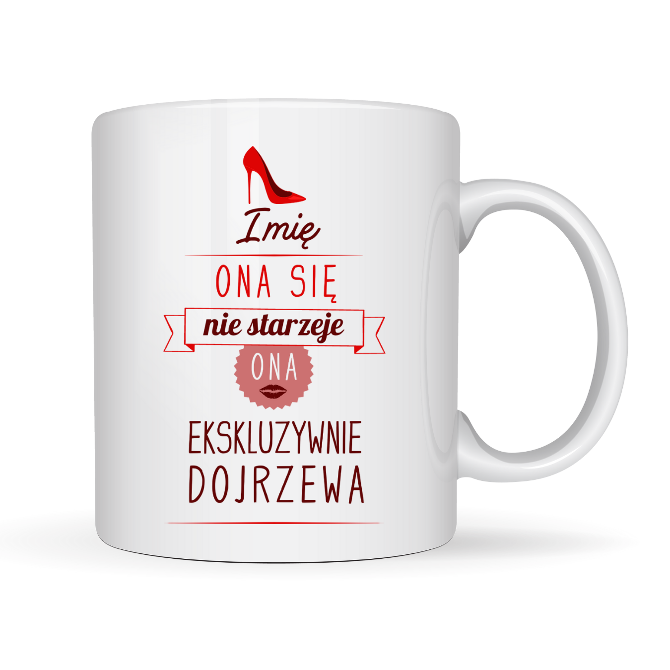 Kubek Personalizowany ,,Ona się nie starzeje" z imieniem