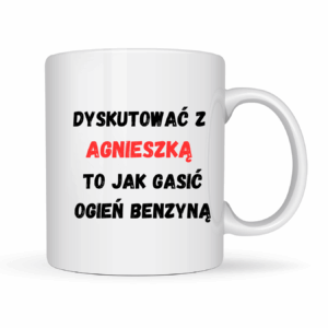 Kubek Dyskutować - to jak gasić ogień benzyną