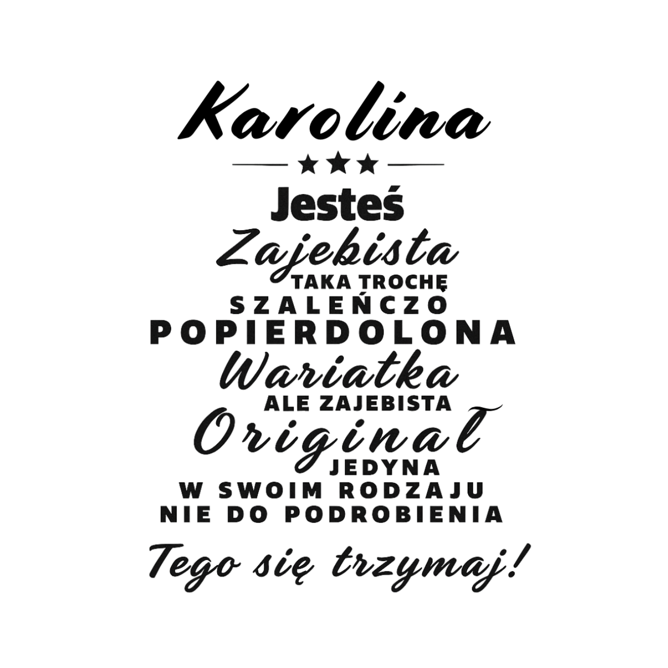 KUBEK Z IMIENIEM ,,JESTEŚ POP*ERDOLONA WARIATKA”