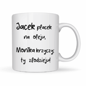 Kubek Personalizowany „Placek na oleju”  z imieniem