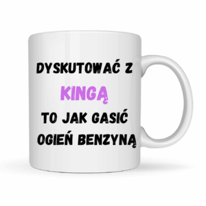 „Kubek Personalizowany „Dyskutować - kolor” z imieniem