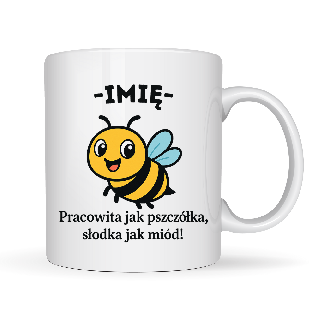 Kubek Personalizowany ,,Pracowita jak pszczółka” z imieniem