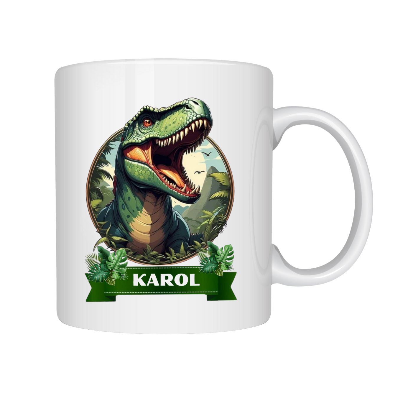 KUBEK Z IMIENIEM ,,DINOZAUR T-REX"
