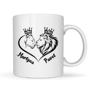 Kubek z dowolnymi imionami ,,Lew"