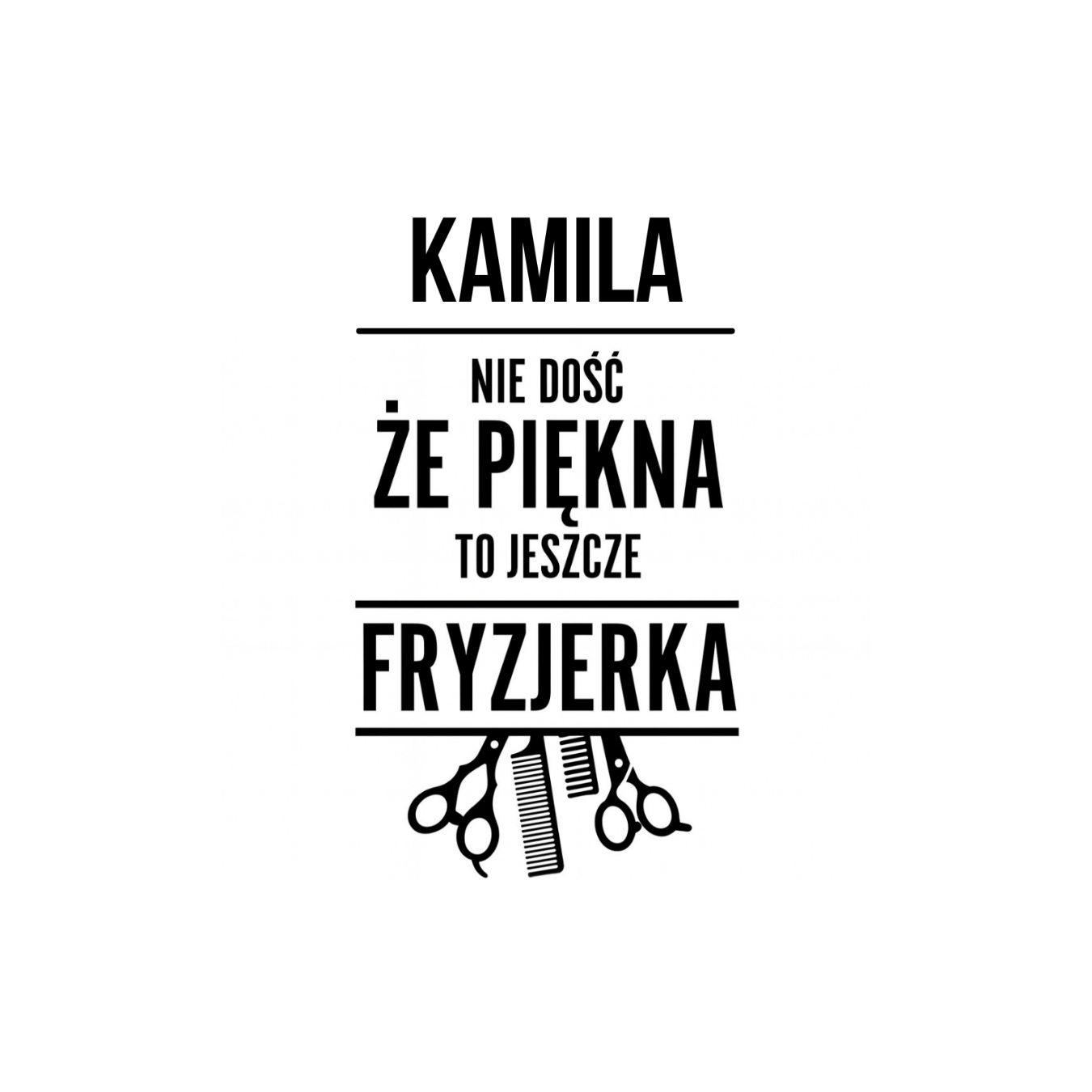 Kubek z dowolnym imieniem ,,Piękna fryzjerka”