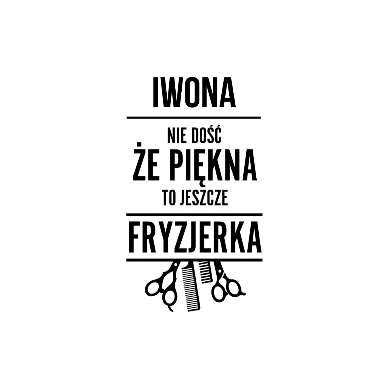 Kubek z dowolnym imieniem ,,Piękna fryzjerka”