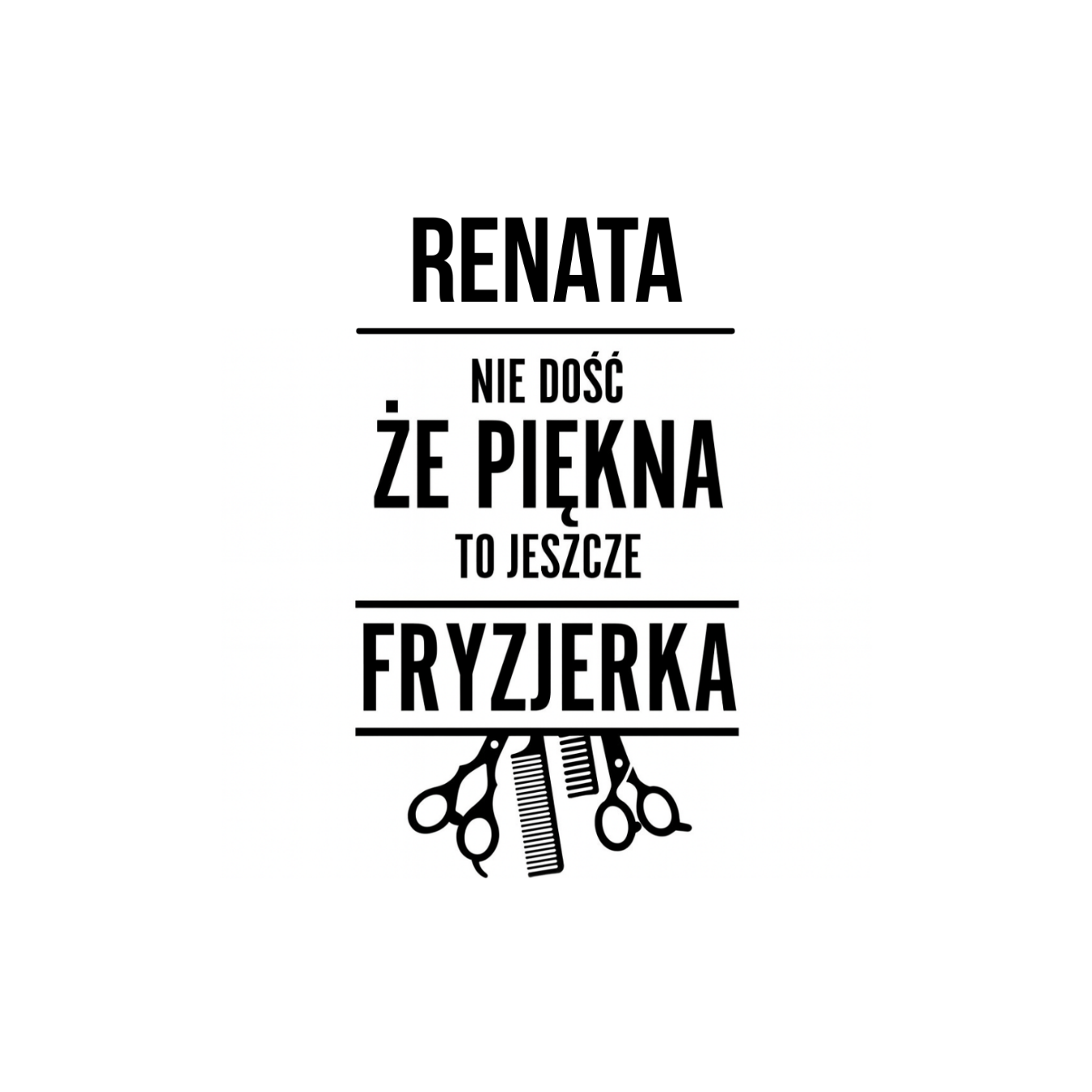 Kubek z dowolnym imieniem ,,Piękna fryzjerka”