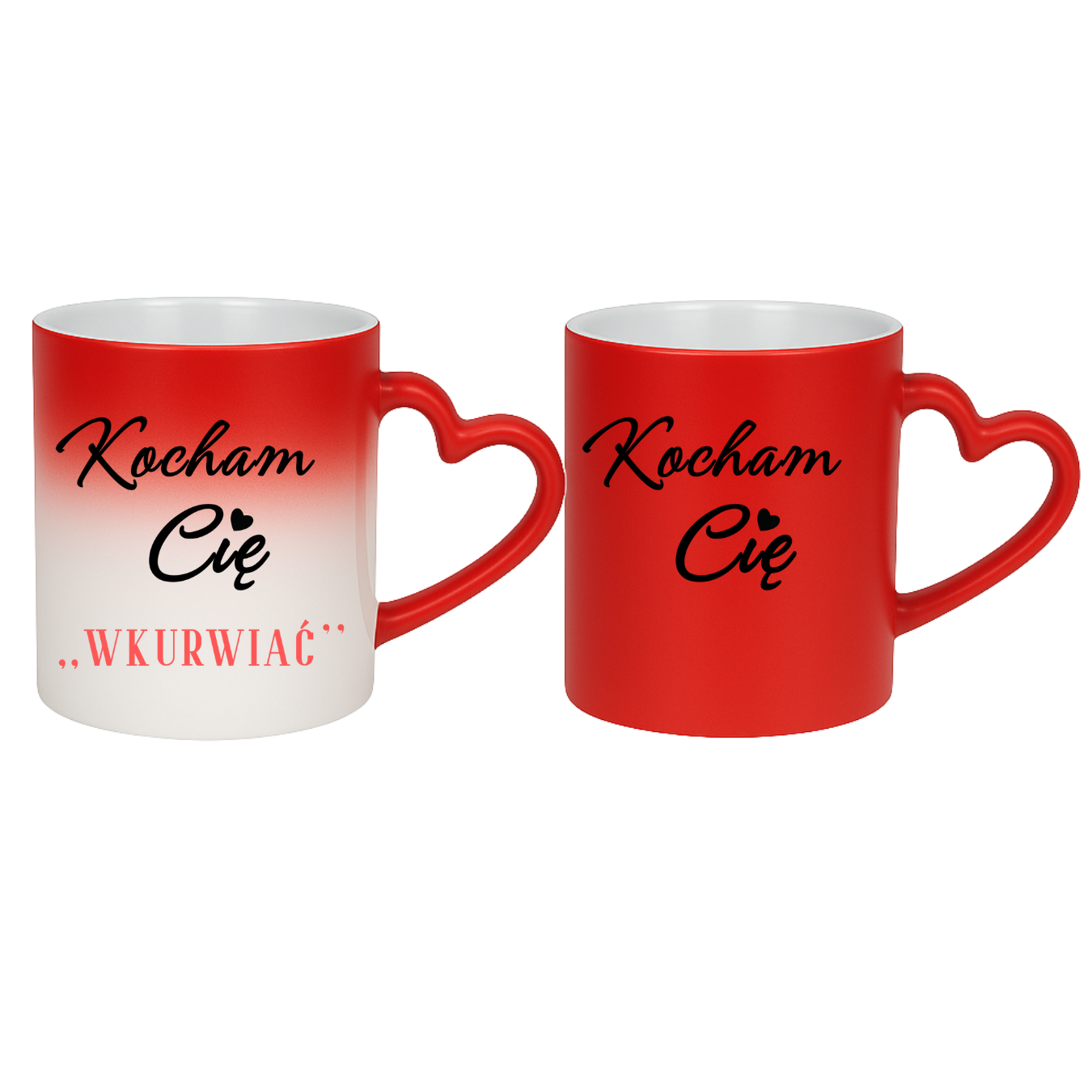 Kubek magiczny ,,Kocham Cię - wkurwia*"