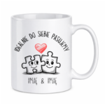 Kubek z dowolnymi imionami "Idealnie do siebie pasujemy"