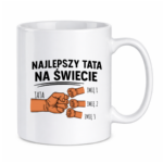 Kubek z dowolnymi imionami "Najlepszy tata na świecie"