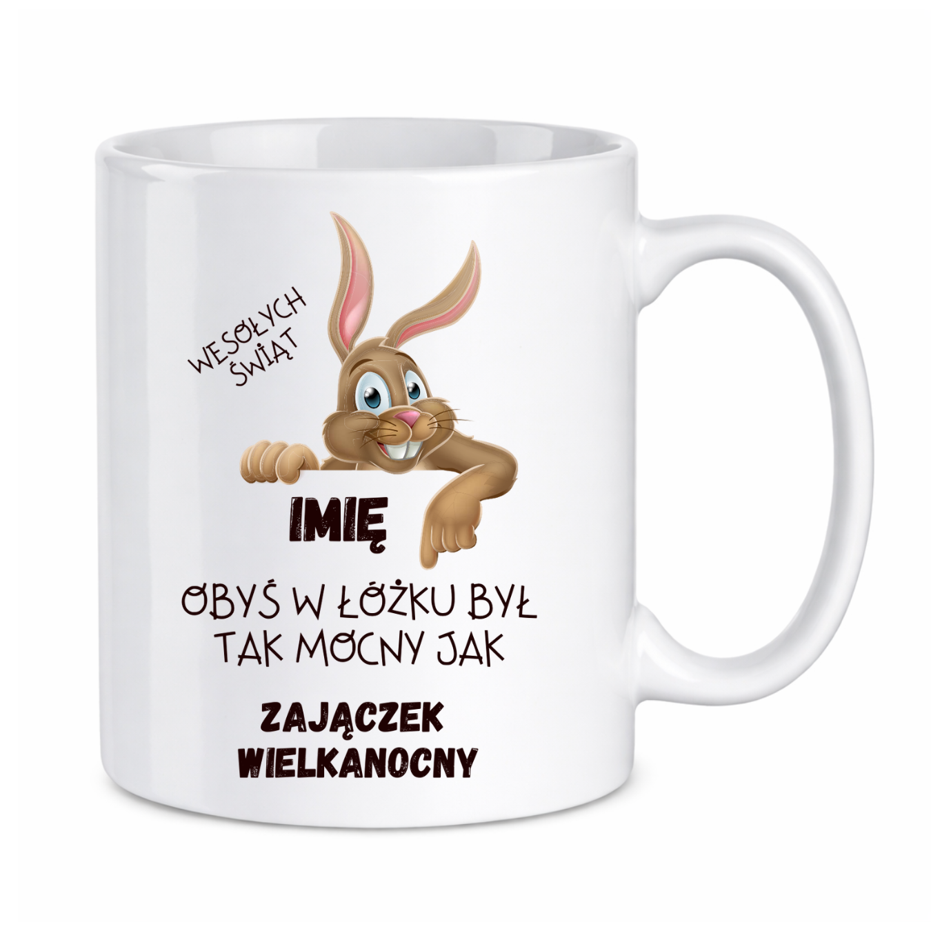 Kubek z dowolnym imieniem „Zajączek Wielkanocny”