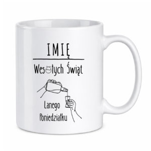 Kubek z dowolnym imieniem "Wesołych Świąt"