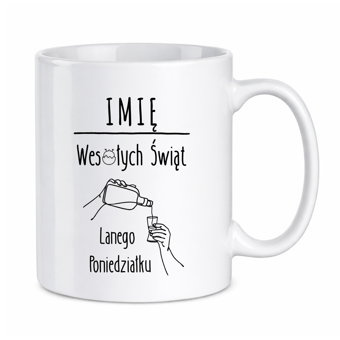 Kubek z dowolnym imieniem "Wesołych Świąt"