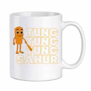 Kubek z napisem "Tung tung tung sahur"