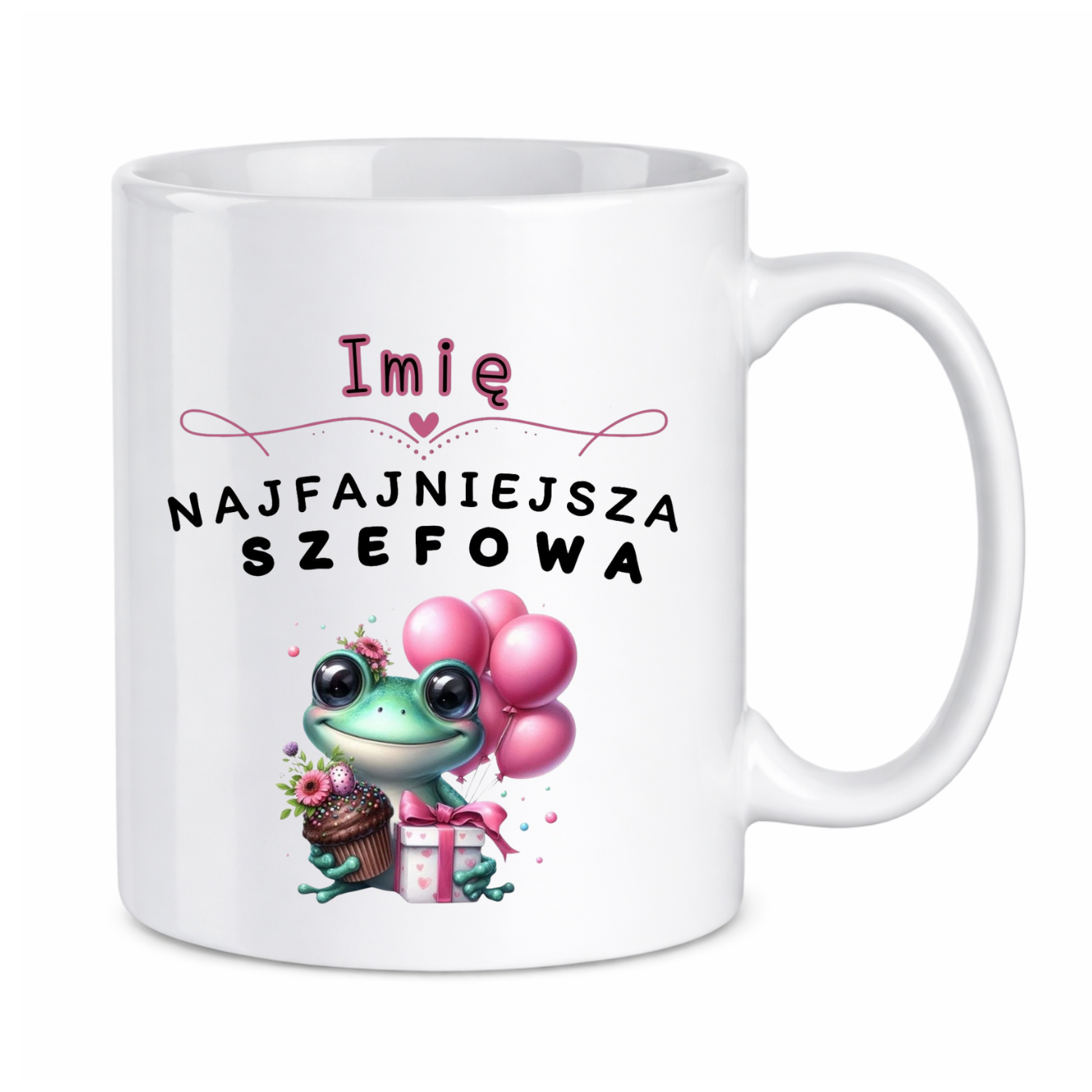 Kubek z dowolnym imieniem "Najfajniejsza szefowa"