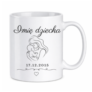 Kubek z dowolną datą i imieniem dziecka