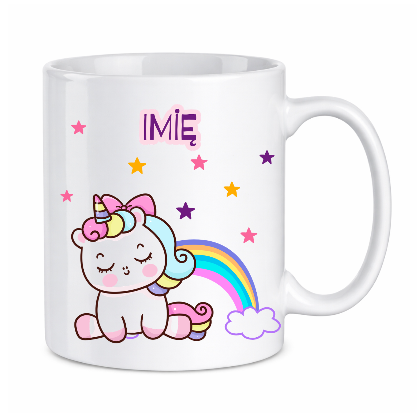 Kubek z dowolnym imieniem "Jednorożec"