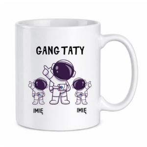 Kubek z dowolnymi imionami "Gang taty"