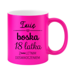 Kubek z dowolnym imieniem i dowolną liczbą lat doświadczenia "Boska"