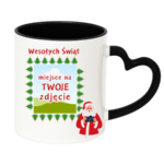 Kubek z dowolnym zdjęciem ,,Wesołych Świąt"