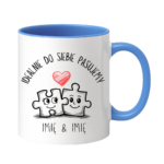 Kubek z dowolnymi imionami "Idealnie do siebie pasujemy"