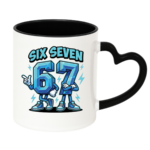 Kubek z napisem "Six Seven"