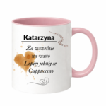 Kubek z dowolnym imieniem "Za wcześnie na wino"