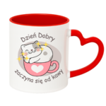 Kubek "Dzień dobry zaczyna się od kawy"