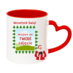 Kubek z dowolnym zdjęciem ,,Wesołych Świąt"