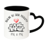 Kubek z dowolnymi imionami "Idealnie do siebie pasujemy"