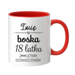Kubek z dowolnym imieniem i dowolną liczbą lat doświadczenia "Boska"