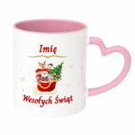 Kubek z dowolnym imieniem "Wesołych Świąt"
