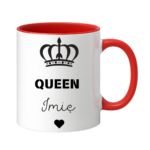 KUBEK PERSONALIZOWANY ,,QUEEN” Z IMIENIEM Podaruj jej coś wyjątkowego – kubek personalizowany z imieniem i napisem „Queen” to idealny prezent dla królowej Twojego życia. Doskonały jako kubek dla dziewczyny, mamy, siostry, przyjaciółki lub żony – na urodziny, święta, Walentynki czy Dzień Kobiet. Elegancki design z koroną i serduszkiem sprawia, że to nie tylko kubek z imieniem, ale też wyraz uznania i czułości w królewskim stylu.