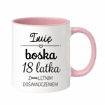 Kubek z dowolnym imieniem i dowolną liczbą lat doświadczenia "Boska"