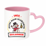 Kubek z dowolnym imieniem "Jesteś moim ulubionym bałwanem"