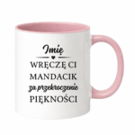 Kubek z dowolnym imieniem "Wręczę Ci mandacik"