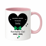 Kubek z dowolnymi imionami ,,Najlepszy Dziadek"