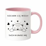 Kubek z dowolnym imieniem "Kocham Cię misiu"