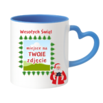 Kubek z dowolnym zdjęciem ,,Wesołych Świąt"