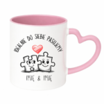 Kubek z dowolnymi imionami "Idealnie do siebie pasujemy"