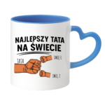 Kubek z dowolnymi imionami "Najlepszy tata na świecie"
