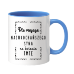 Kubek z dowolnym imieniem "Najukochańszy syn"