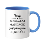 Kubek z dowolnym imieniem "Wręczę Ci mandacik"