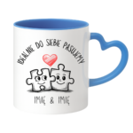 Kubek z dowolnymi imionami "Idealnie do siebie pasujemy"