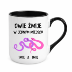 Kubek z dowolnymi imionami „Dwie żmije w jednym miejscu”
